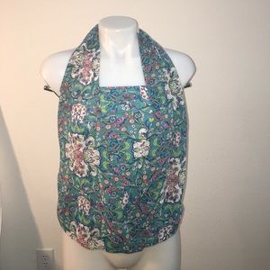 Floral print halter top