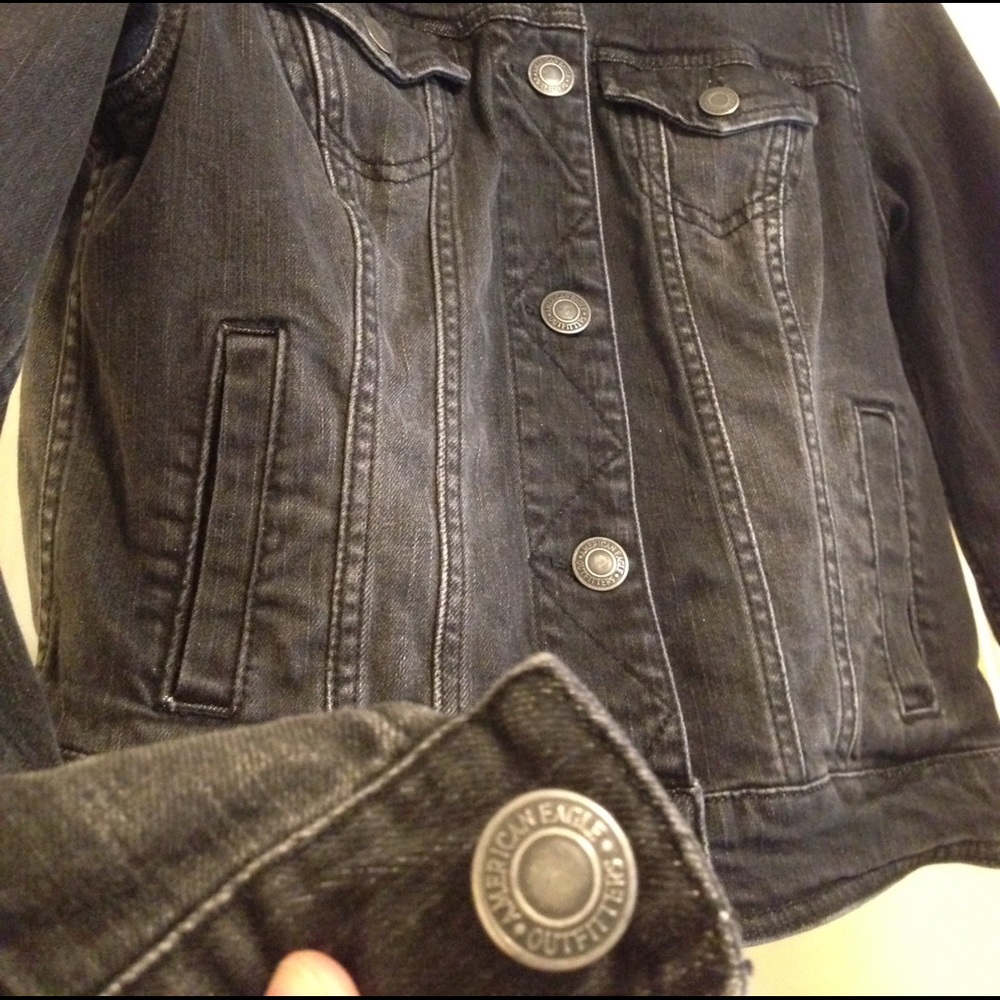 Black denim jacket