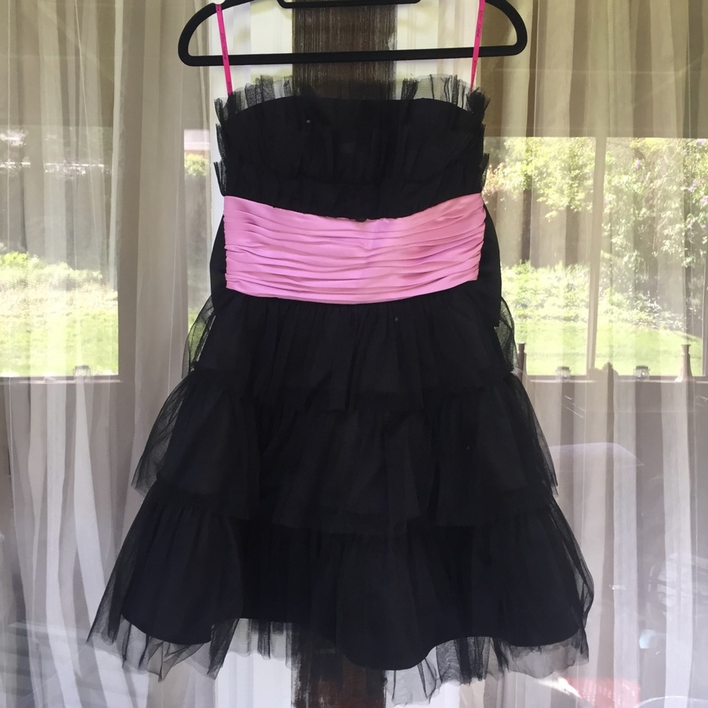 Betsey Johnson Ruffled Strapless Dress