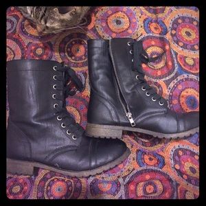 Black Rampage Combat Boots
