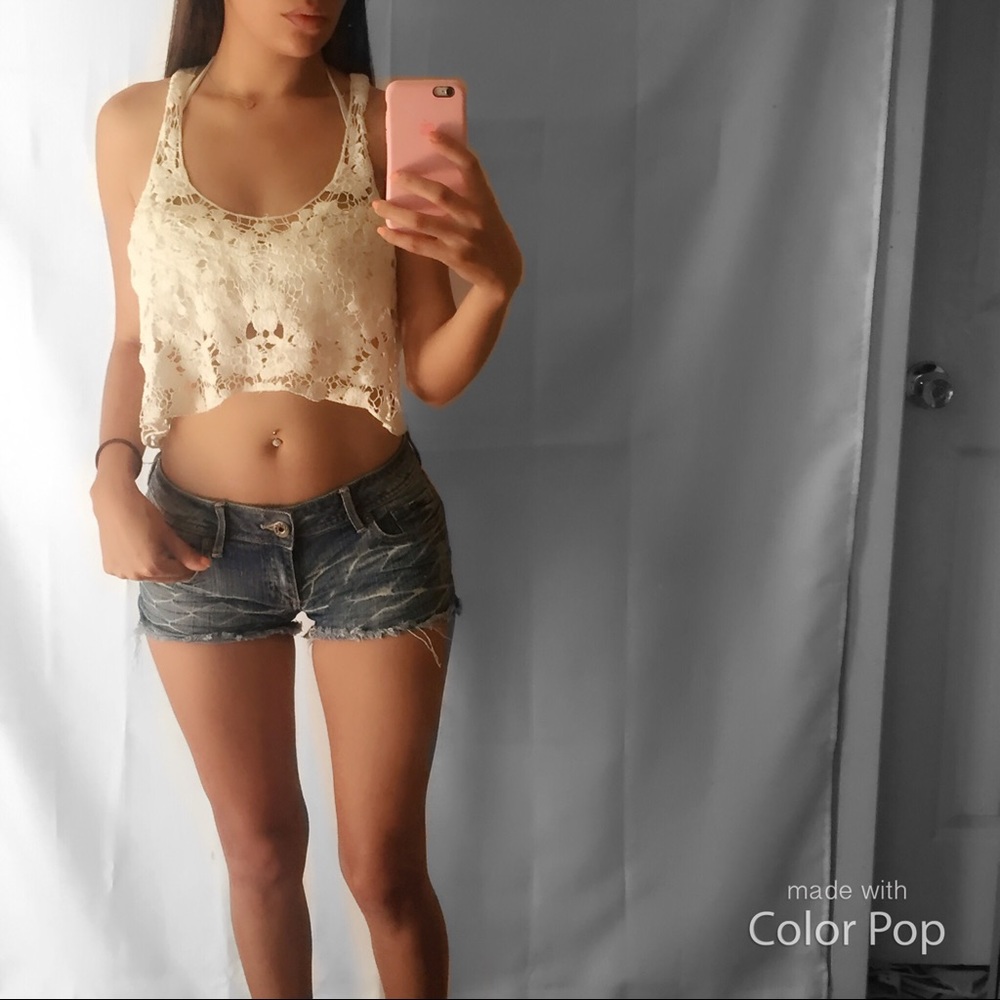 Floral summer crop top