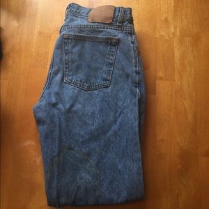 Grunge vintage light wash jeans