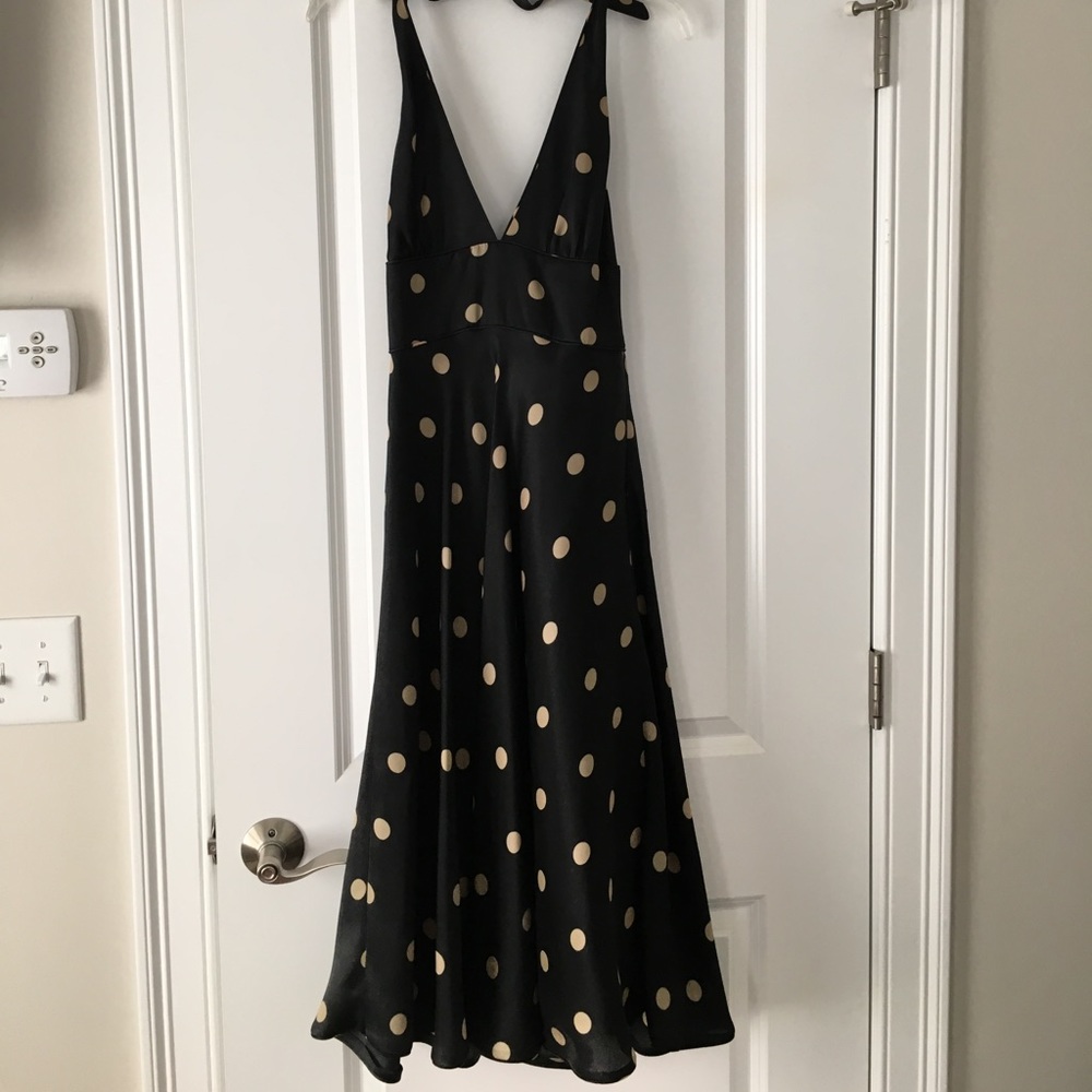 JCrew black halter dress