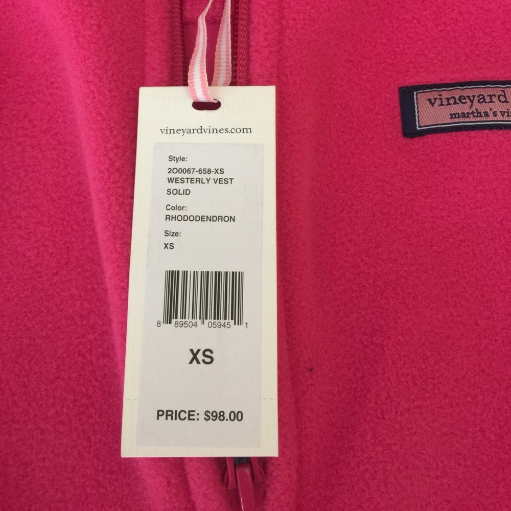 Vineyard Vines pink Westerly Vest - Picture 3 of 3