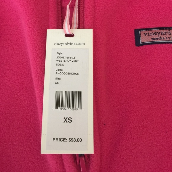 Vineyard Vines pink Westerly Vest - Picture 3 of 3