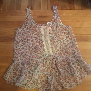 Cheetah print tank top