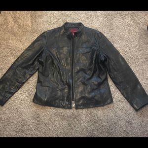 Plus Size Women's Soft Leather Jacket