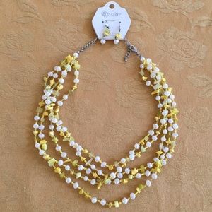 NEW EsMor Chunky 5 Layered Necklace Earrings Set