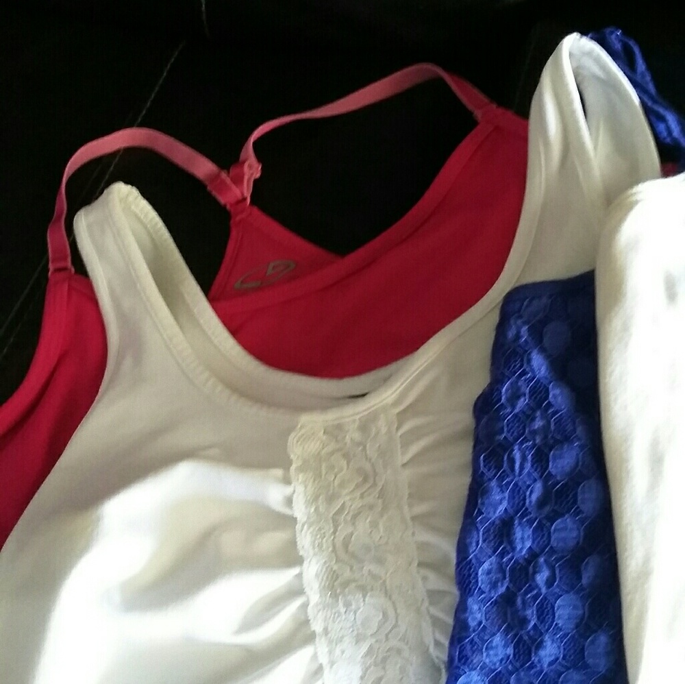 4 camisoles in different colors and styles