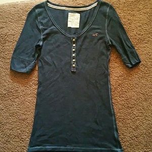 Older, Hollister t-shirt.