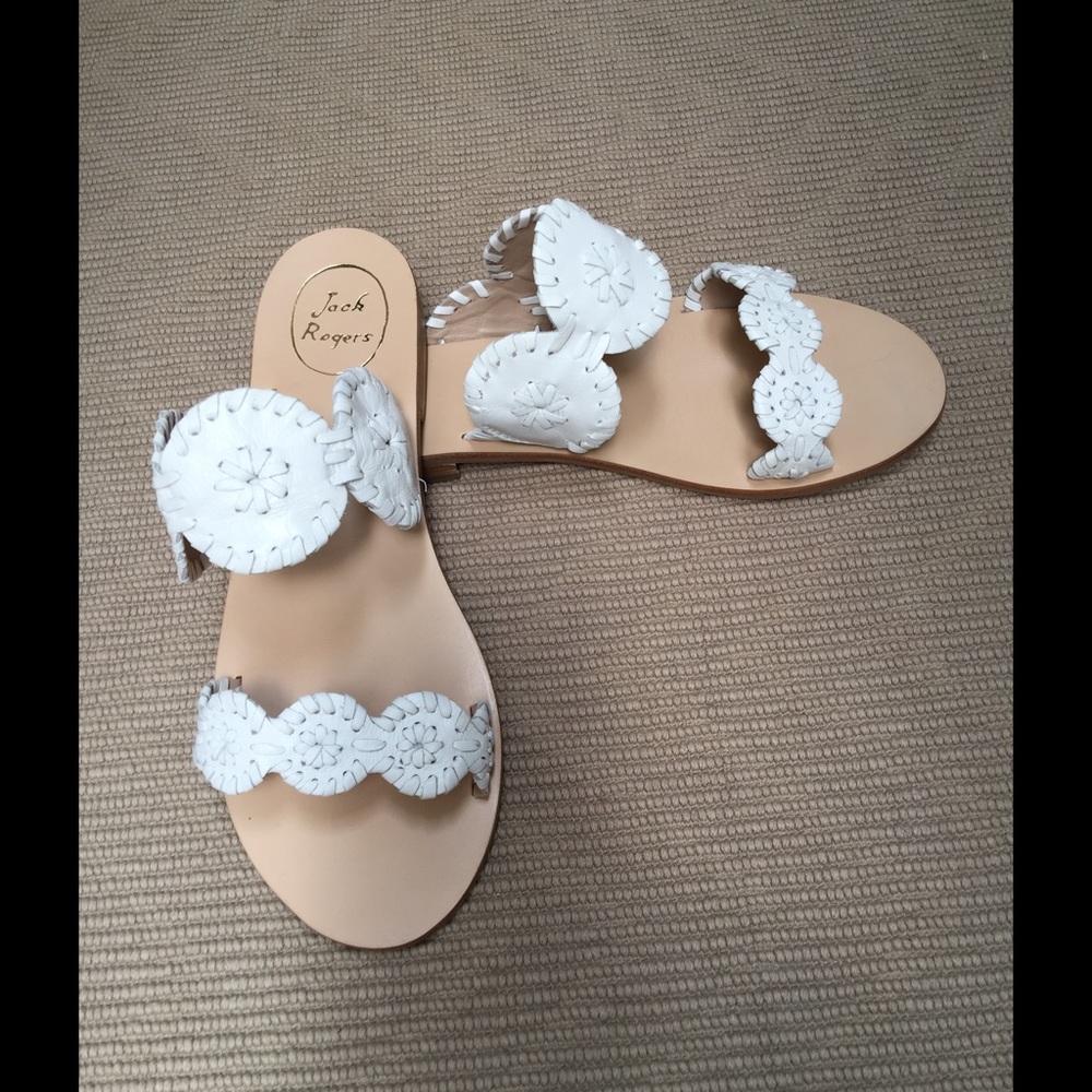 NWOT Jack Rogers "Lauren" White Sandal