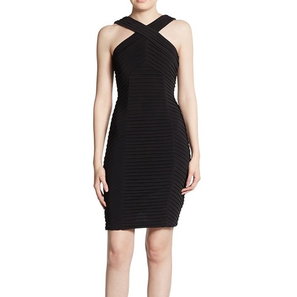 Calvin Klein Dresses & Skirts - Black Crisscross Strap Bodycon Cocktail Dress