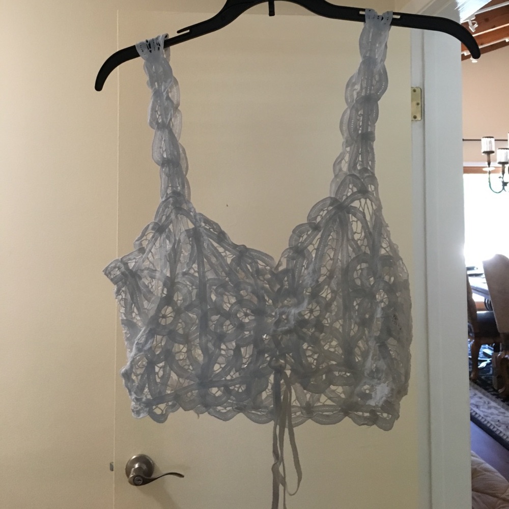 tie up crochet crop top tank