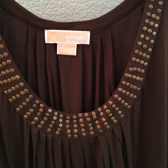 Michael Kors studded pleated top - Picture 2 of 4