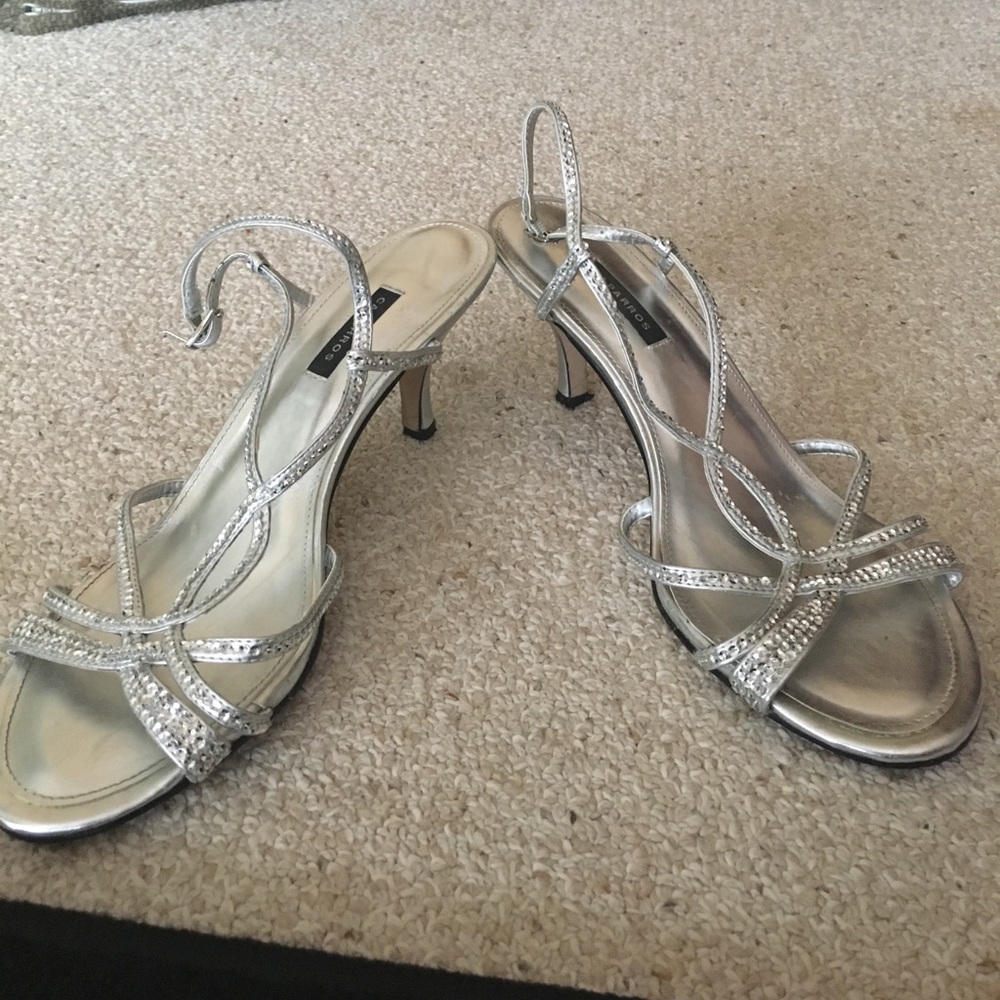 Prom heels silver