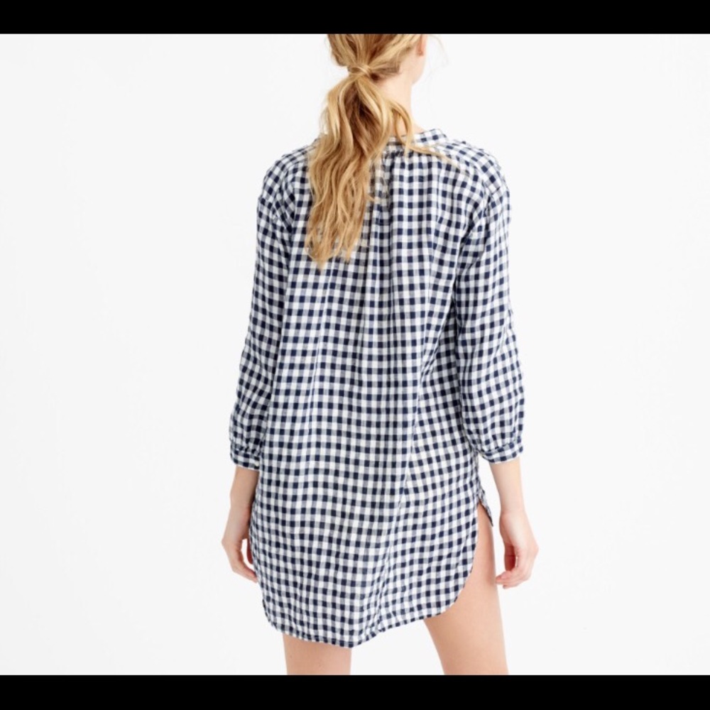 NWOT J Crew gingham tunic