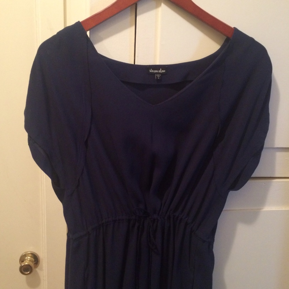 Steven Alan deep blue dress with pockets