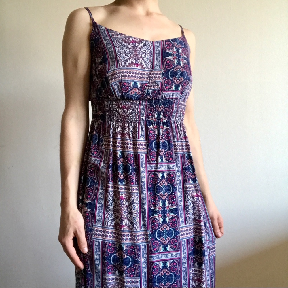 🛑SOLD OTHER PLATFORM 🛑 Cotton On | Purple Paisley Printed Maxi Dress | XS
