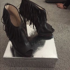 Never used! Fringe bootie