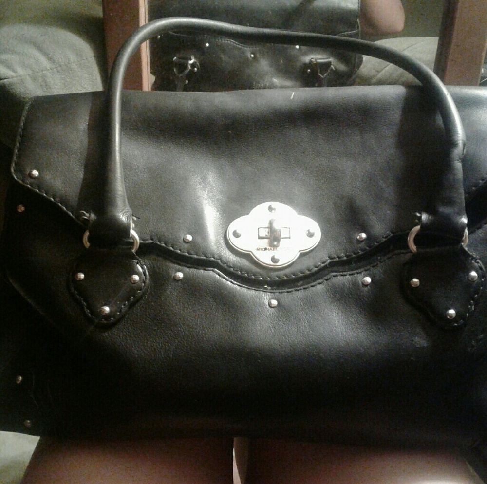 Michael Kors genuine leather studed purse
