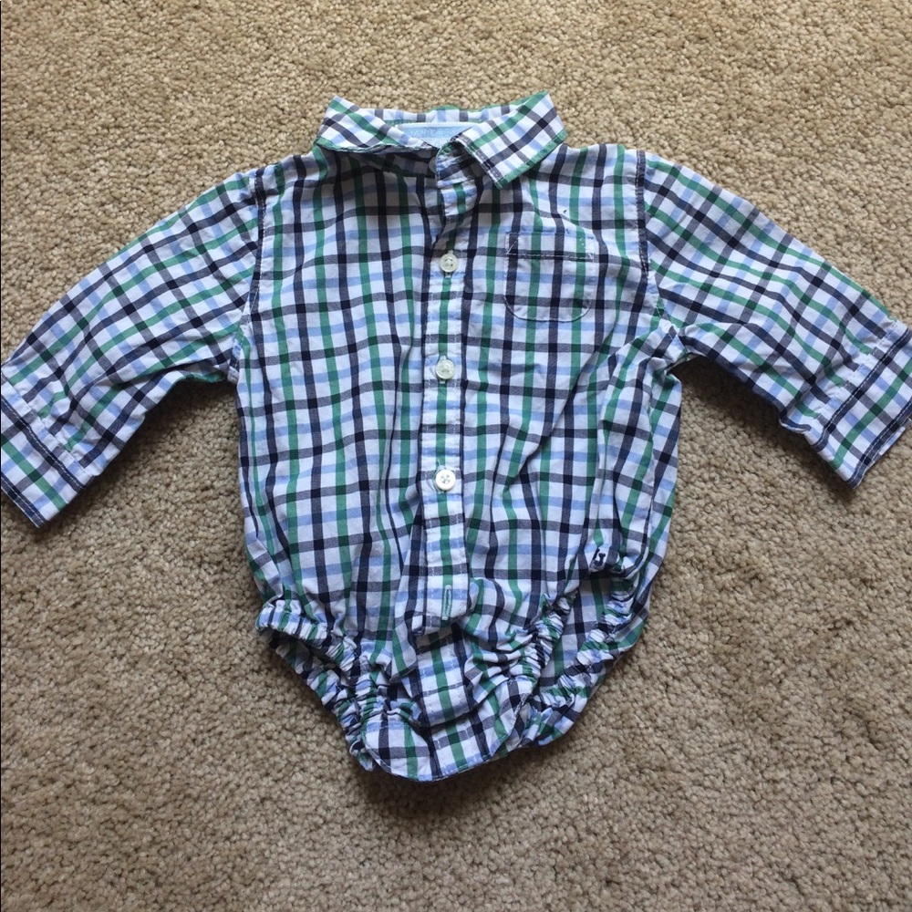 0-3m Plaid Onesie