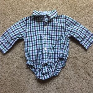 0-3m Plaid Onesie