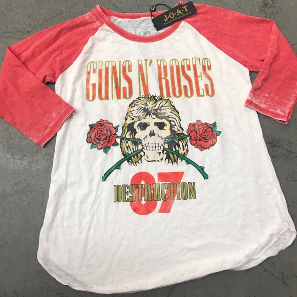 J.O.A.T. Tops - J.O.A.T. Guns and Roses Burnout Tee Small