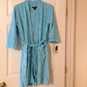 Soft velour robe with booties