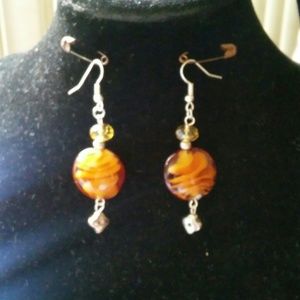 Handmade wire crystal and gales beads