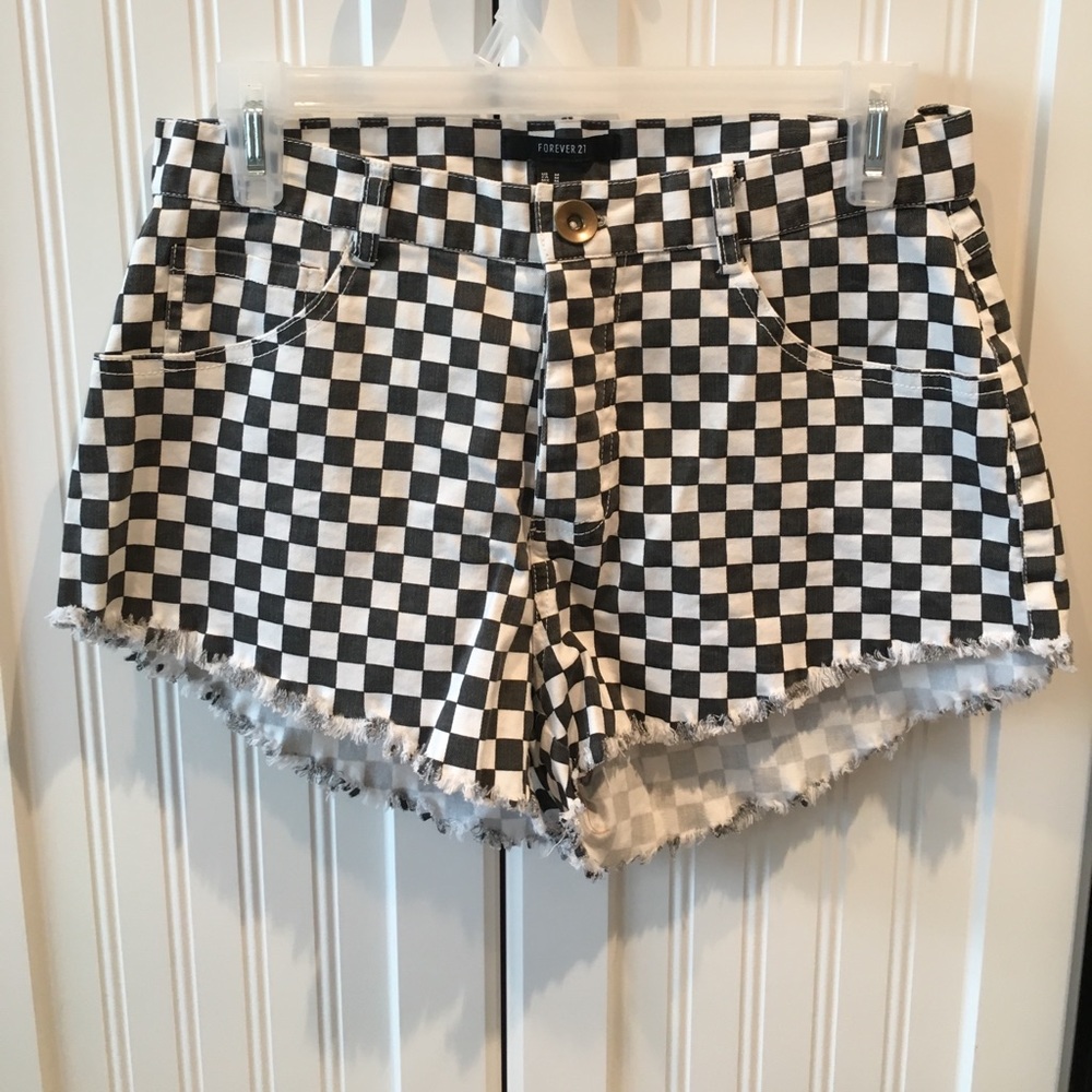 Forever 22 Checkered Shorts