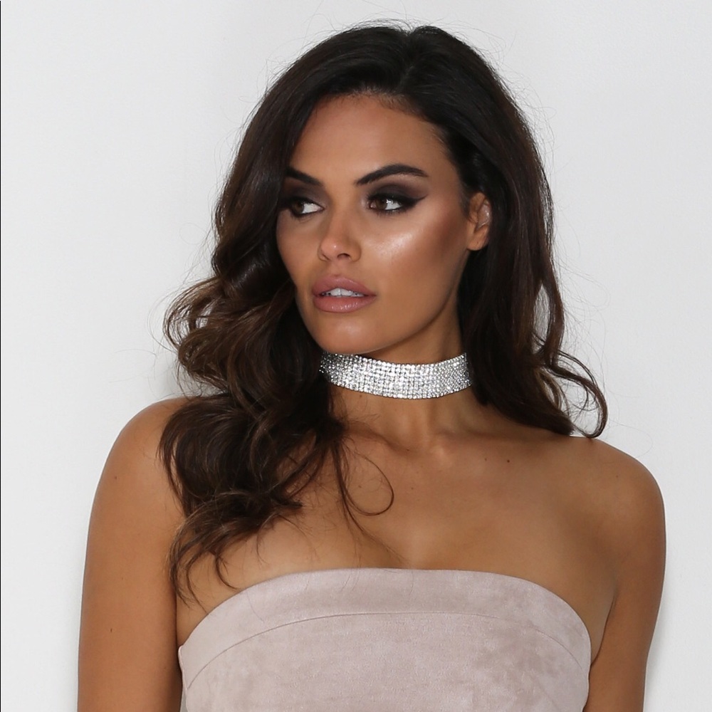 Rhinestone Choker - Picture 2 of 4