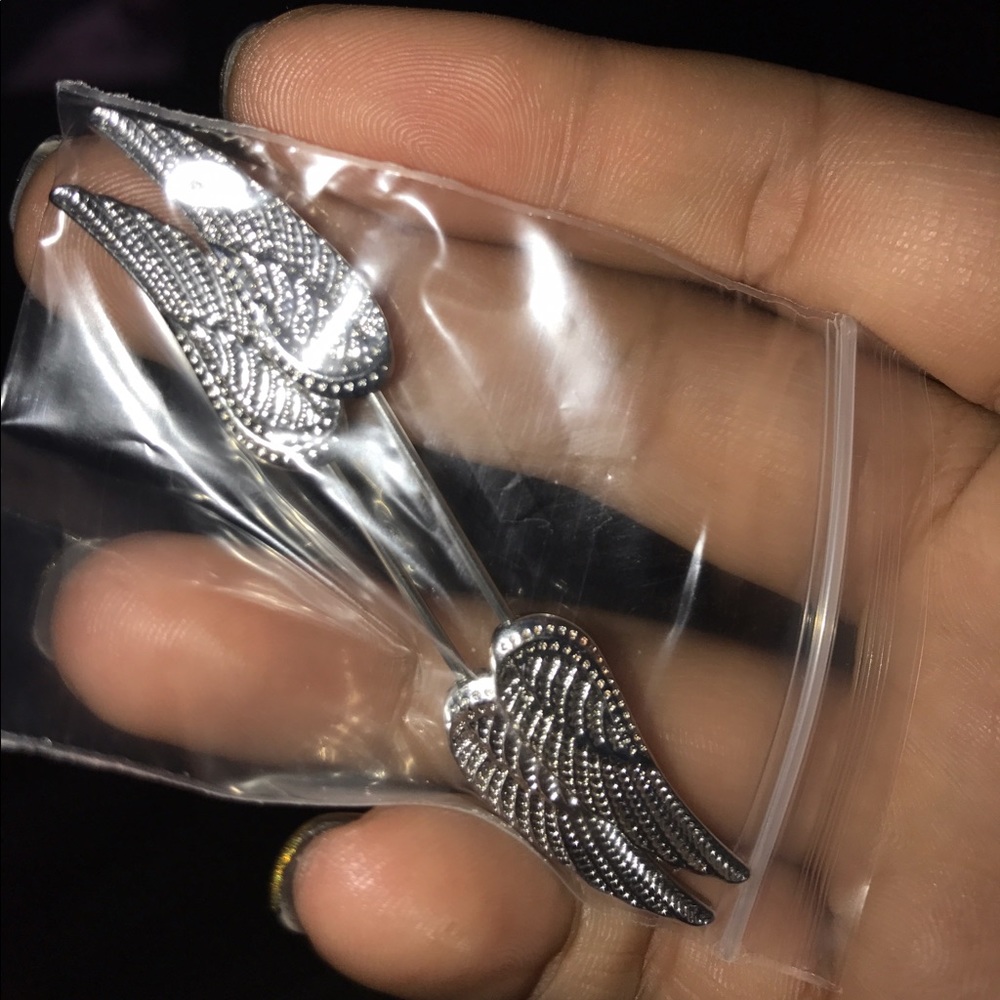 Angel wings nipple rings 16 gauge (1 pair)