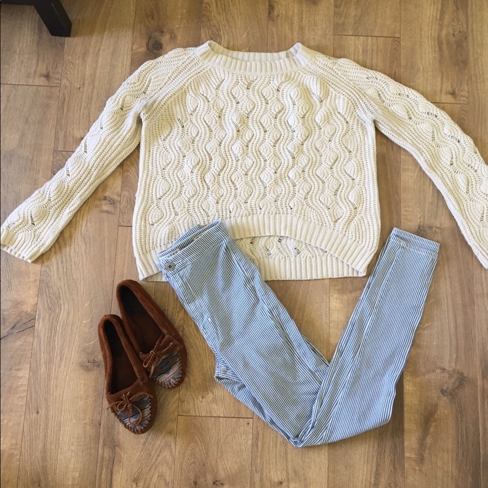 Cream knitted sweater