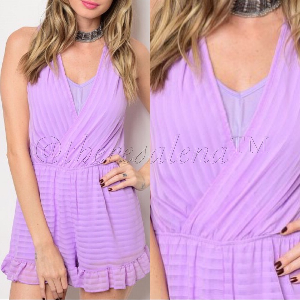 Lavender Ruffle Romper