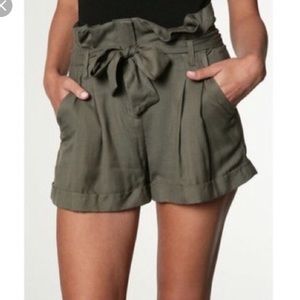 Sparkle and Fade Paper Bag Shorts in Black