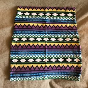 Charlotte Russe aztec print bodycon skirt (S)
