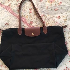 Longchamp Le Pliage large tote, black