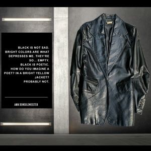 ANN DEMEULEMEESTER Leather Blazer (vintage)