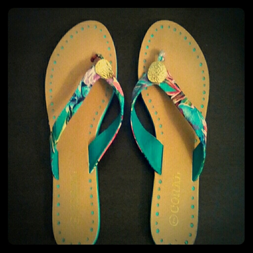 Coral Flip Flops