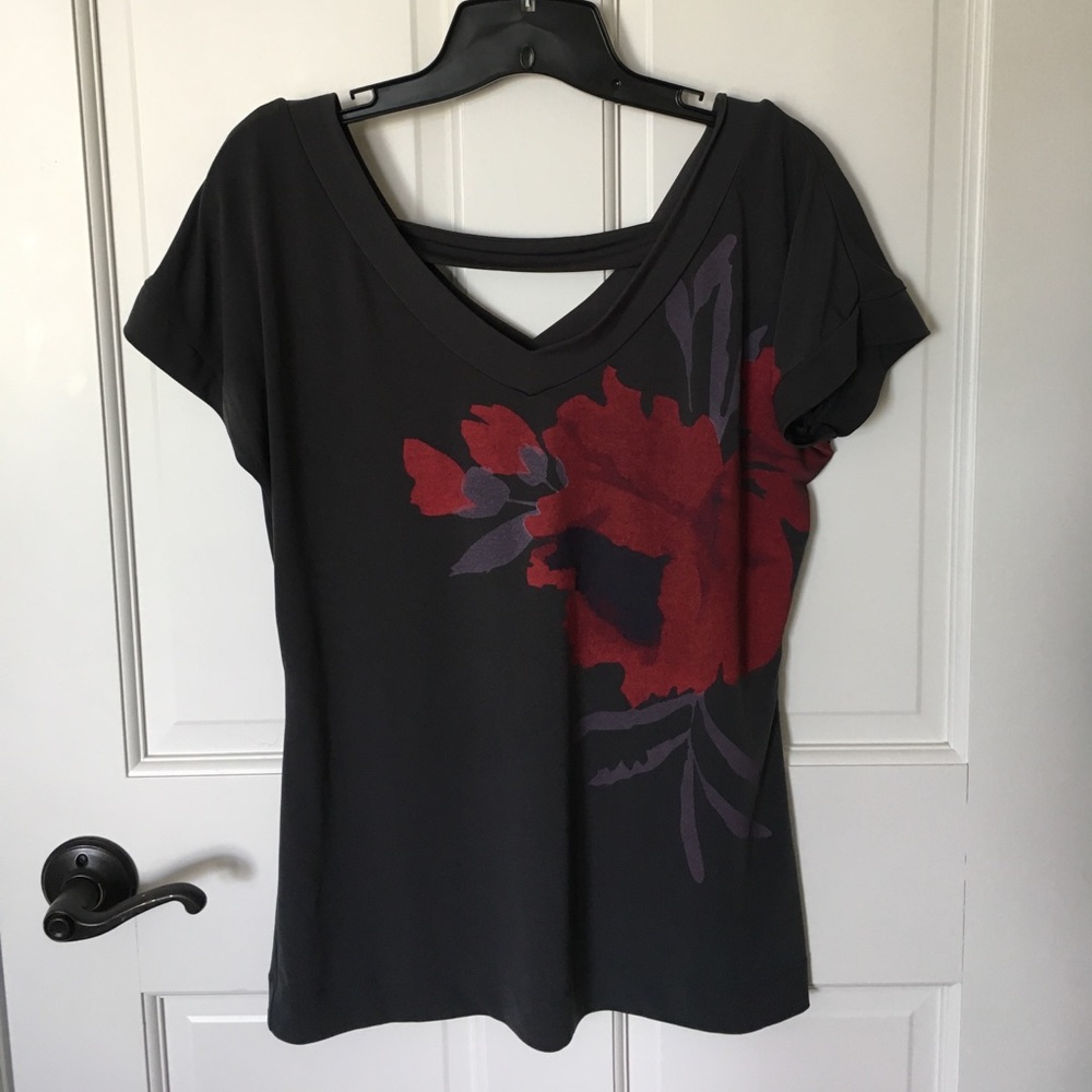 The Limited OBR Grey floral dressy top!