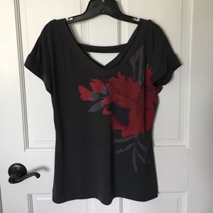 The Limited OBR Grey floral dressy top!