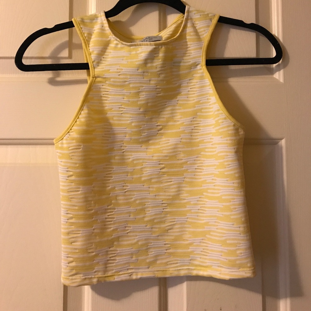 ZARA yellow crop top