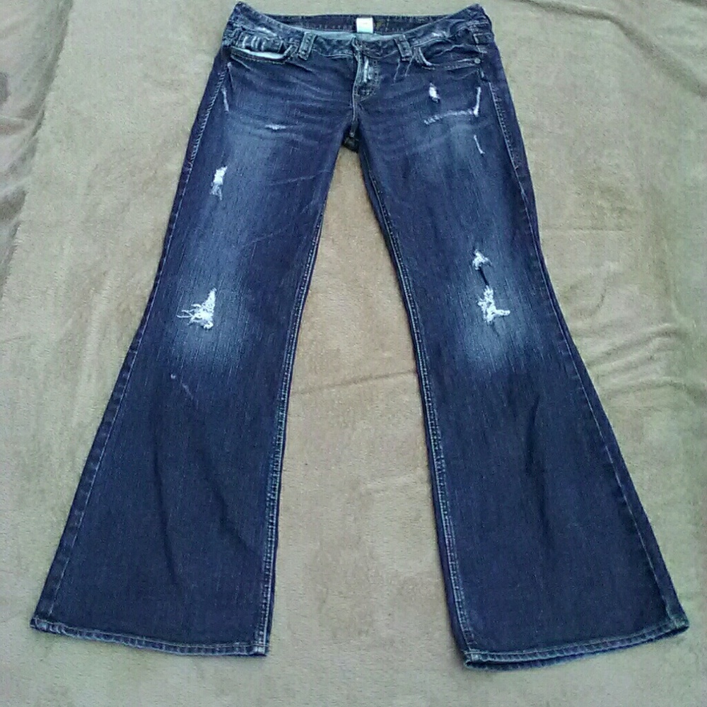 Silver Sassy Dark Acid Washed Lola Jeans 31/33