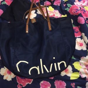 Authentic Calvin Klein Tote Bag W/ Coin Purse