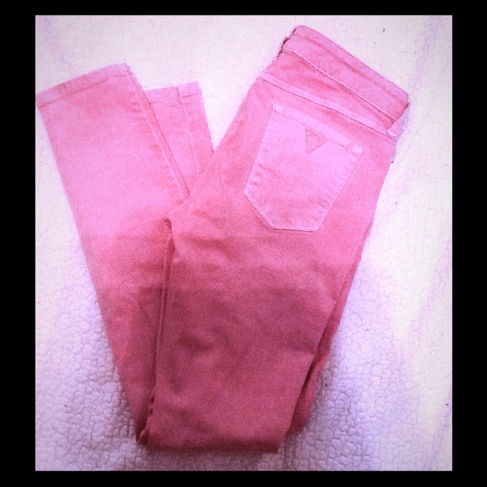 Bubblegum Pink GUESS skinnies