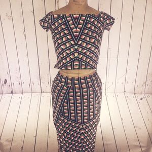 Gianni Bini Cute Colorful Two Piece Outfit