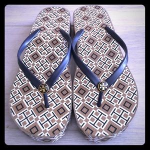 Tory Burch wedge flip flops!