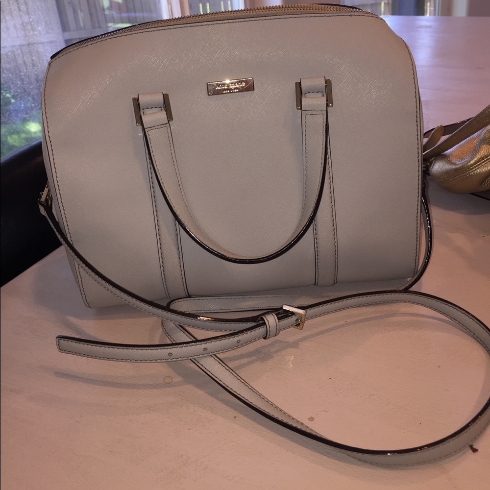 Light grey Kate spade purse.