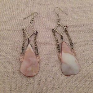 Pink artisan earrings