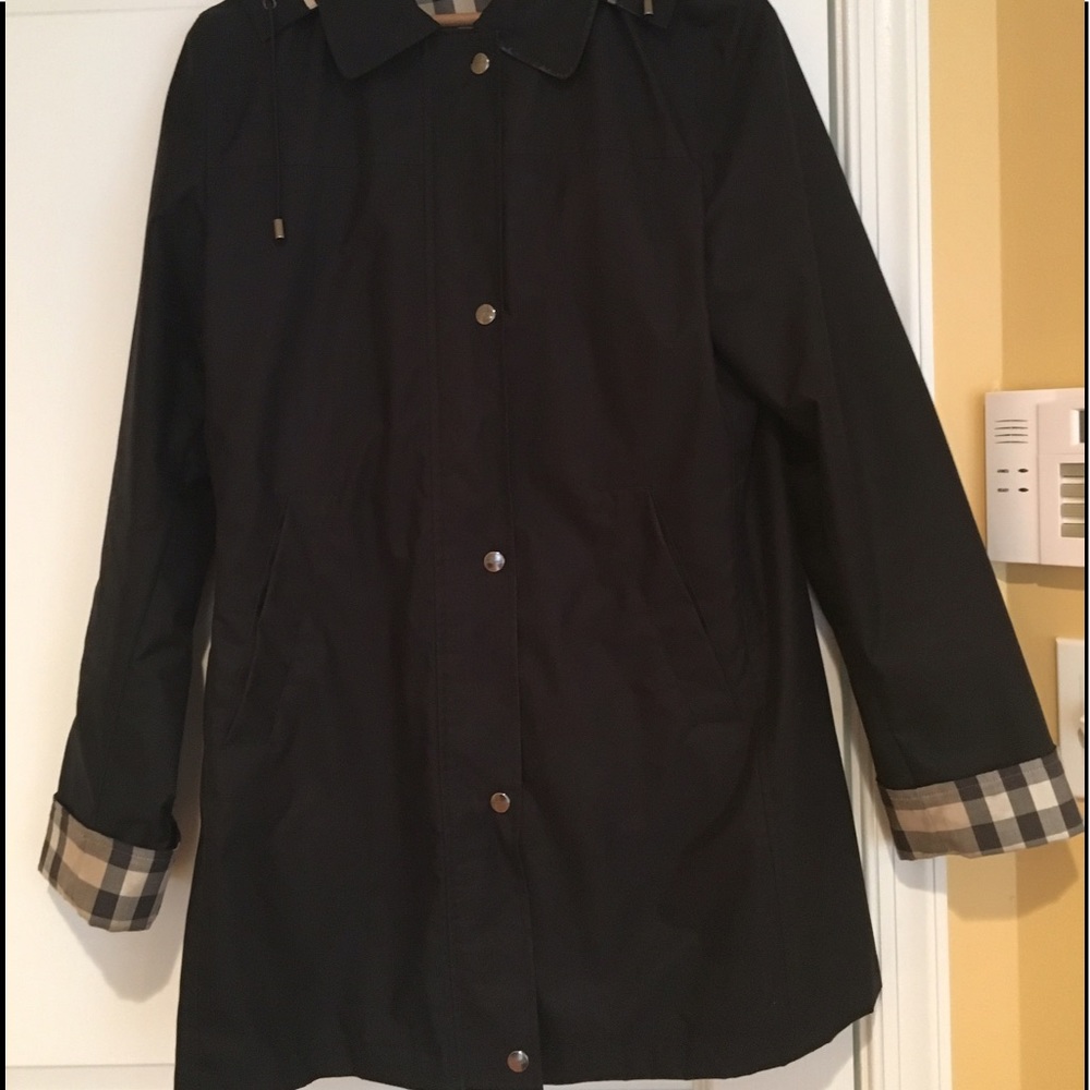 Lovingly worn Burberry coat with removable warmer